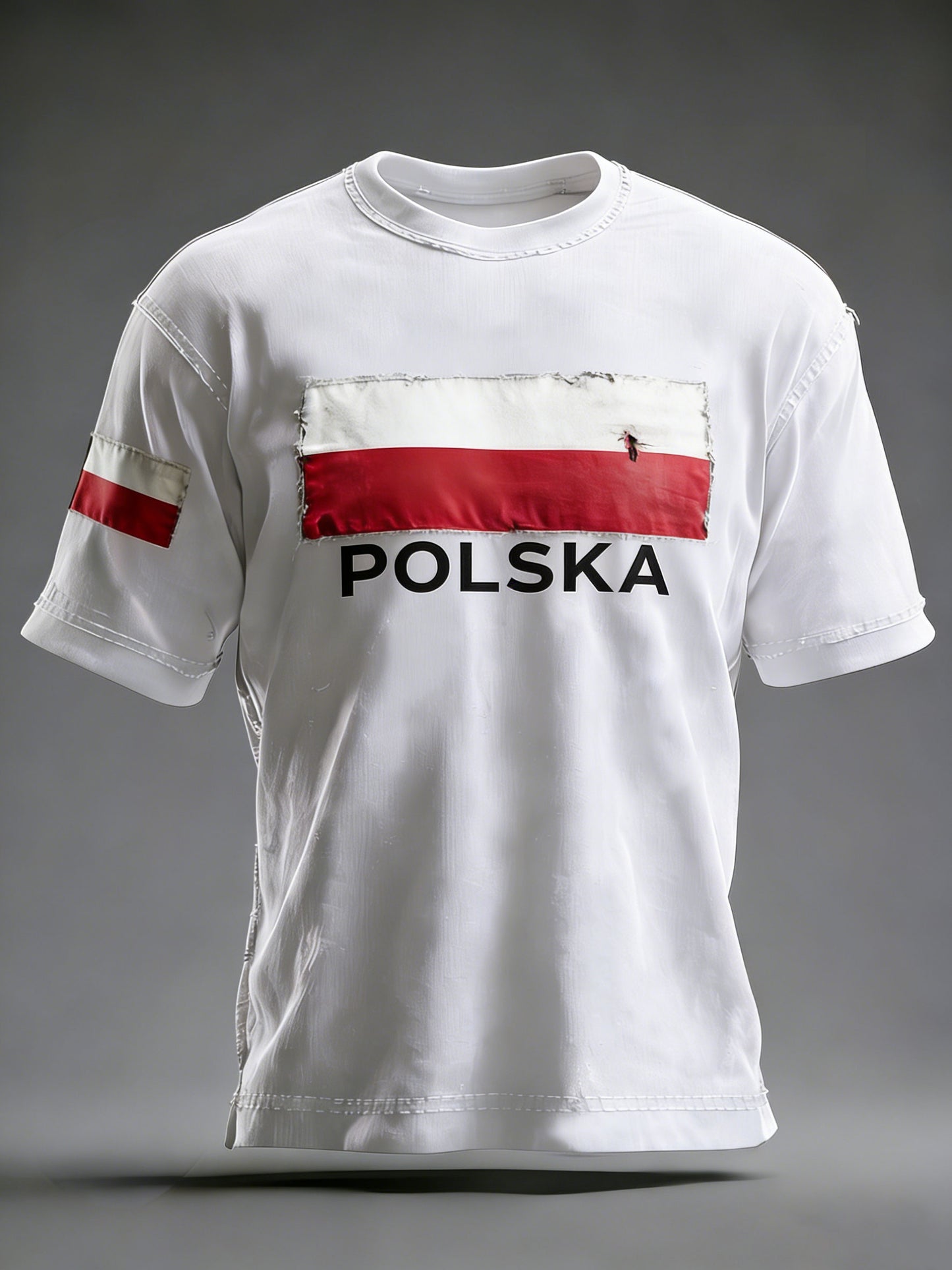 Męski codzienny t-shirt z nadrukiem Polska