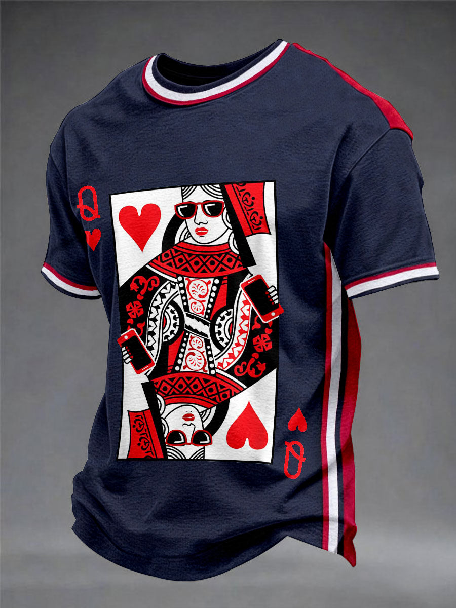 Koszulki męskie Poker Queen of Hearts