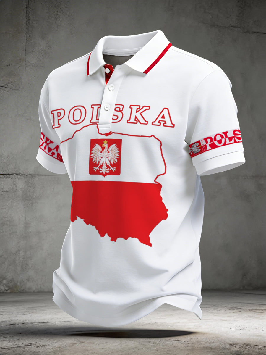 Nieformalna koszulka polo z polo w stylu vintage
