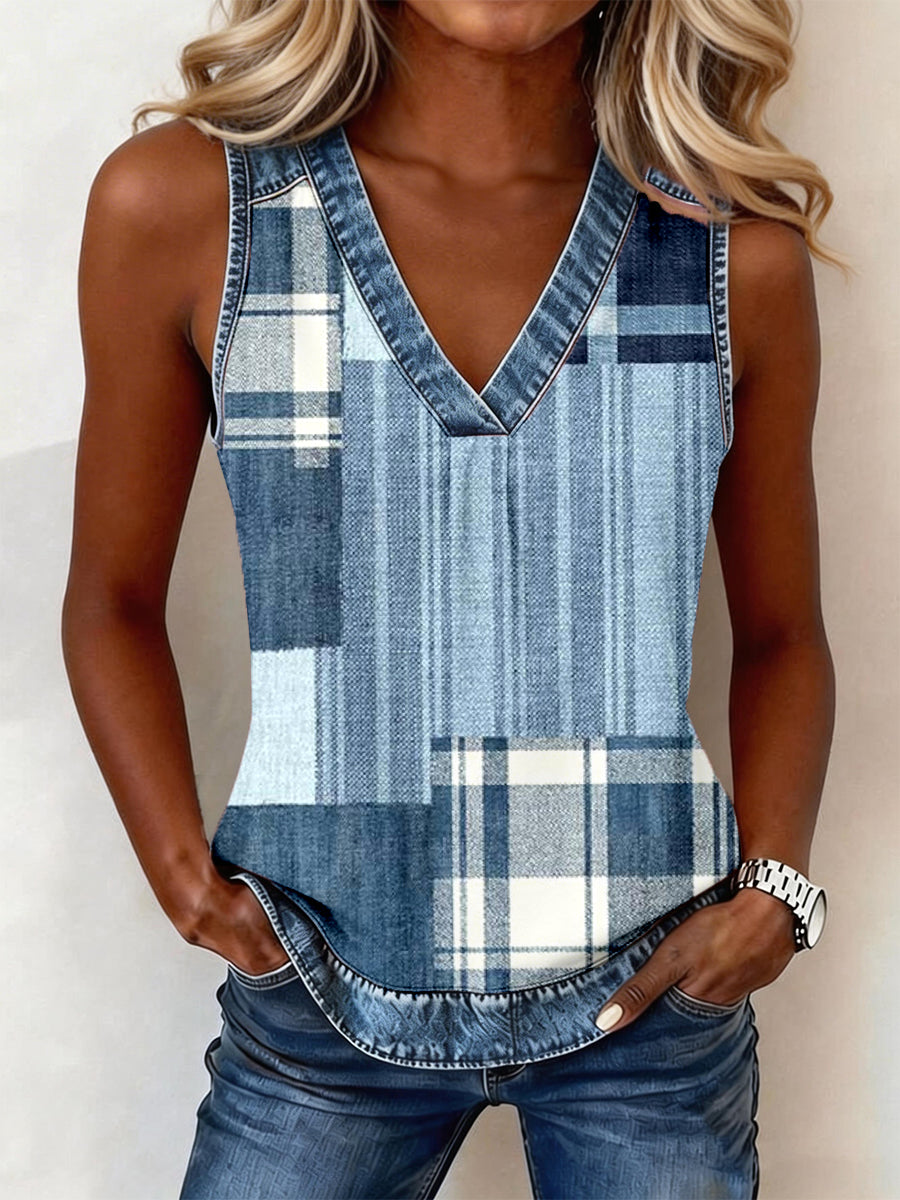 Damska koszulka z dekoltem w szpic
