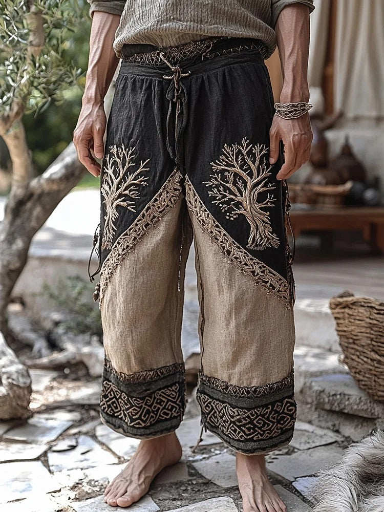 Męskie spodnie z nadrukiem Viking