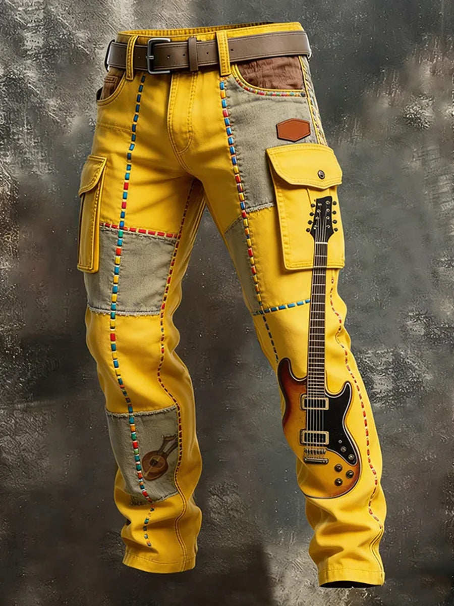 Męskie spodnie robocze w stylu retro, biznesowe, na co dzień