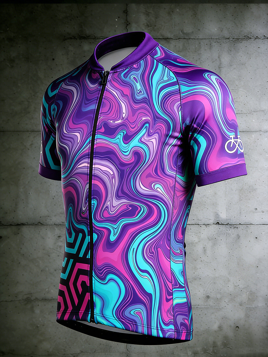Męska klasyczna kurtka rowerowa w stylu casual z nadrukiem graffiti