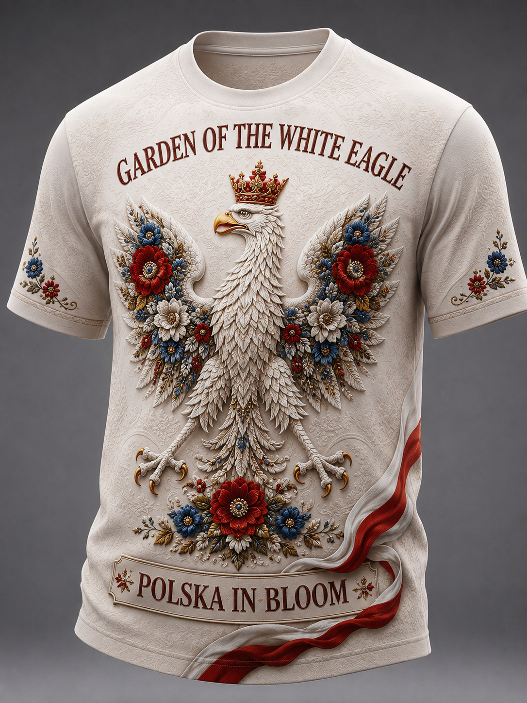 Męski t-shirt z krótkim rękawem z Polską