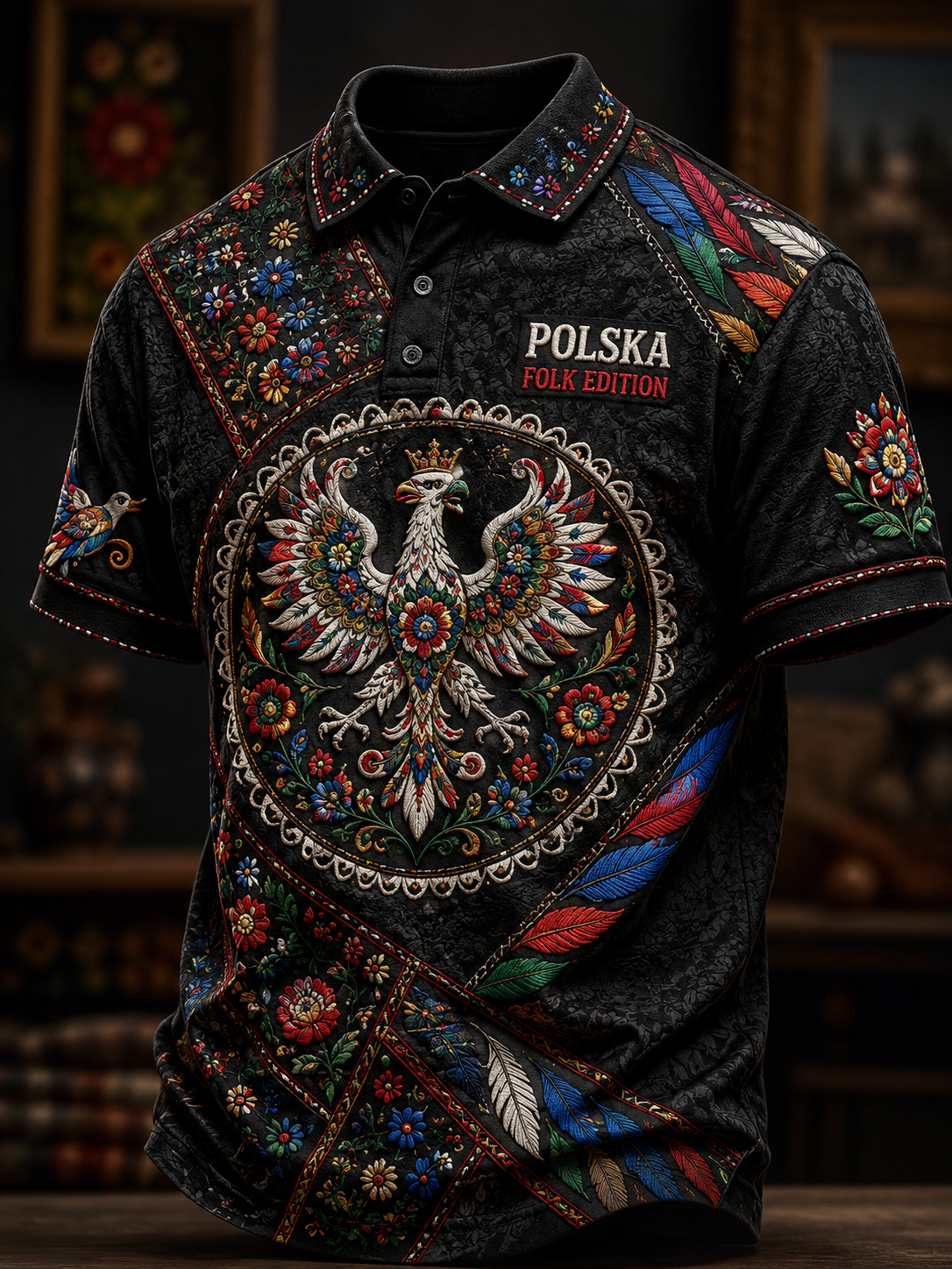 Męska koszula z krótkim rękawem z Polską
