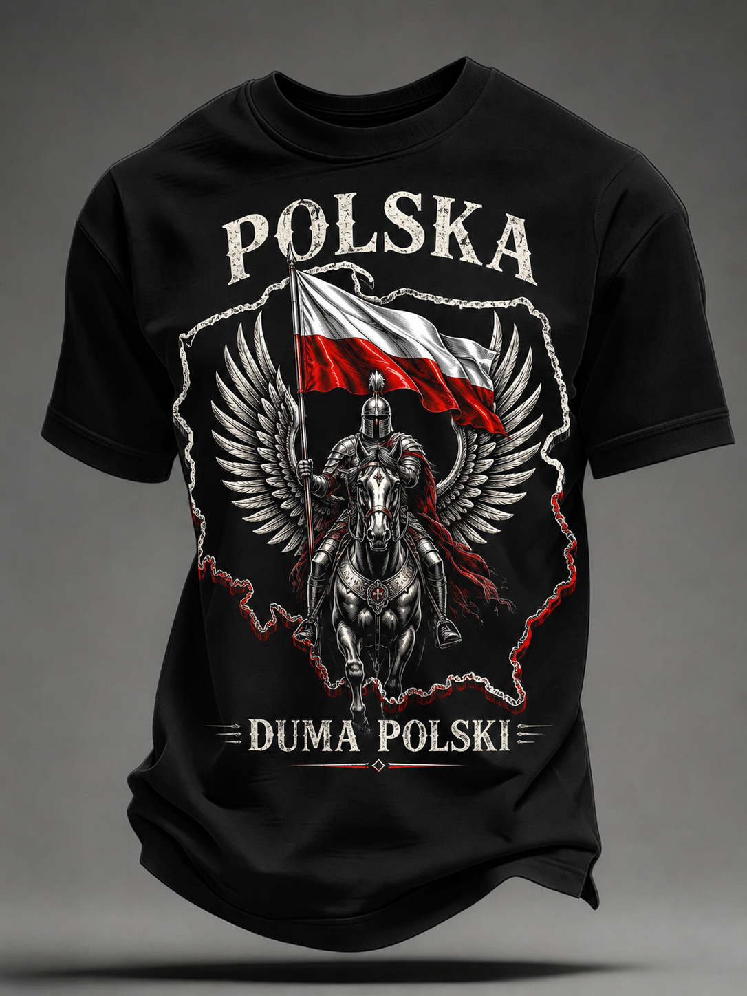 Męski t-shirt wojskowy polskich sił zbrojnych z krótkim rękawem