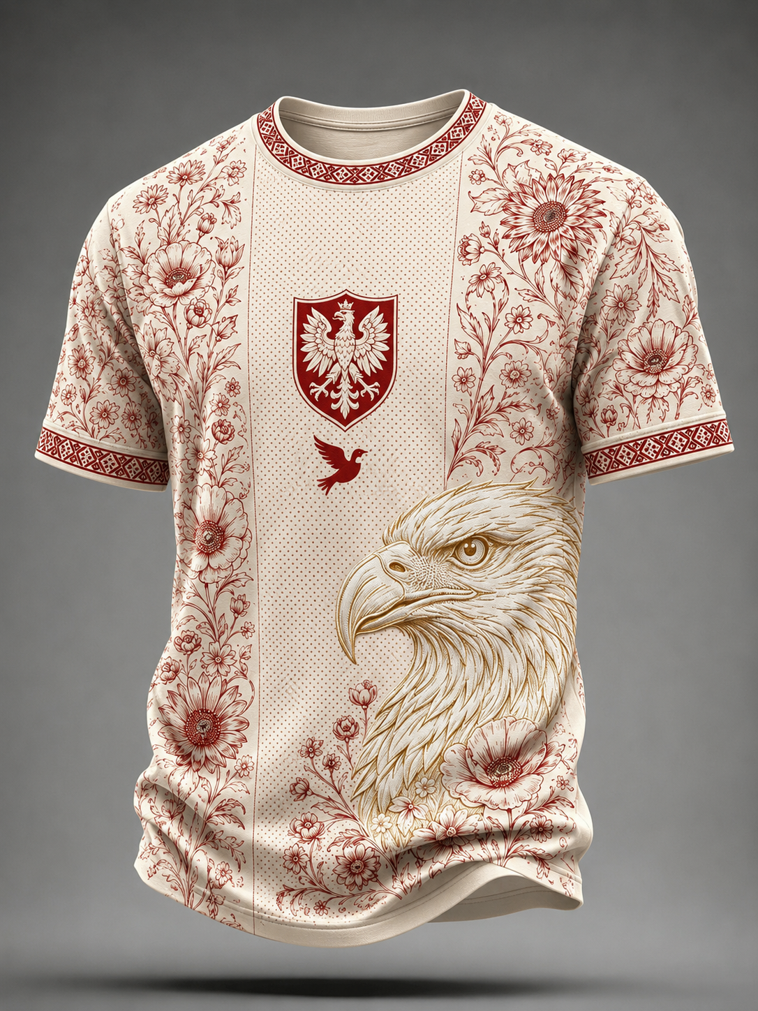 Męski t-shirt z krótkim rękawem z Polską