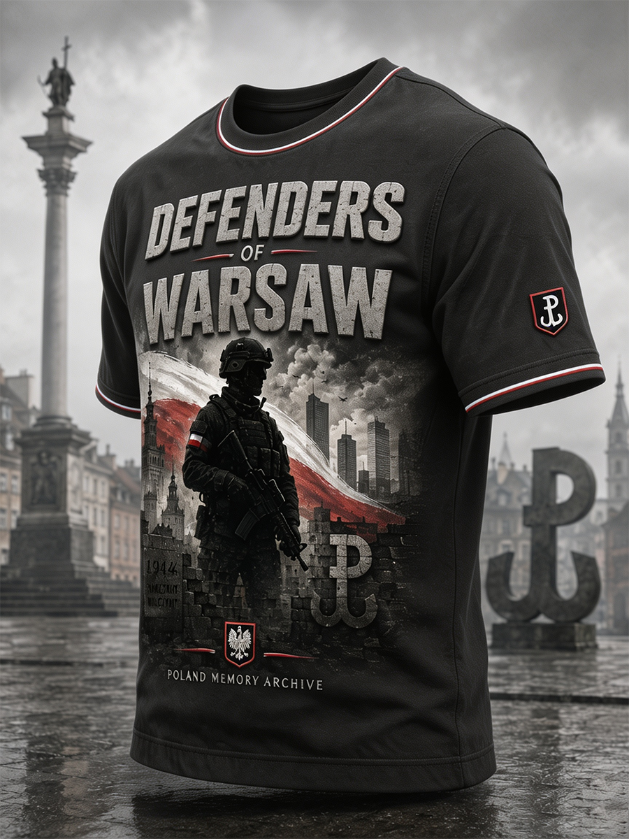 Męski t-shirt wojskowy polskich sił zbrojnych z krótkim rękawem