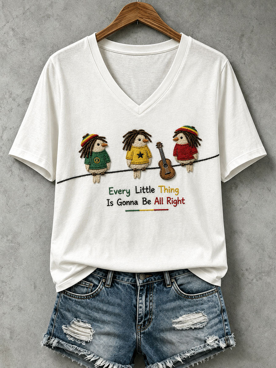 Koszulka damska z napisem „Every Little Thing Is Gonna Be All Right”