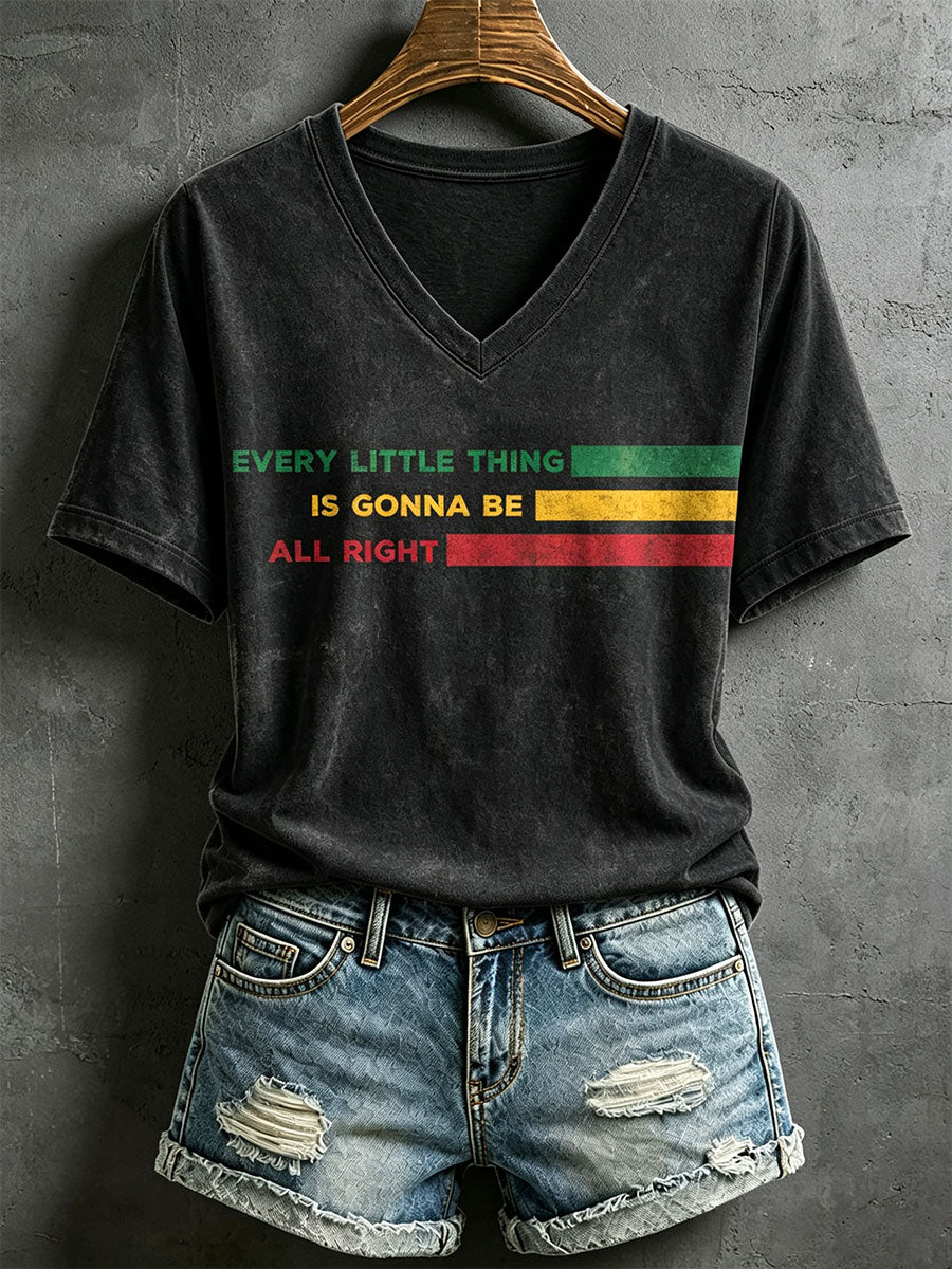 Koszulka damska z napisem „Every Little Thing Is Gonna Be All Right”
