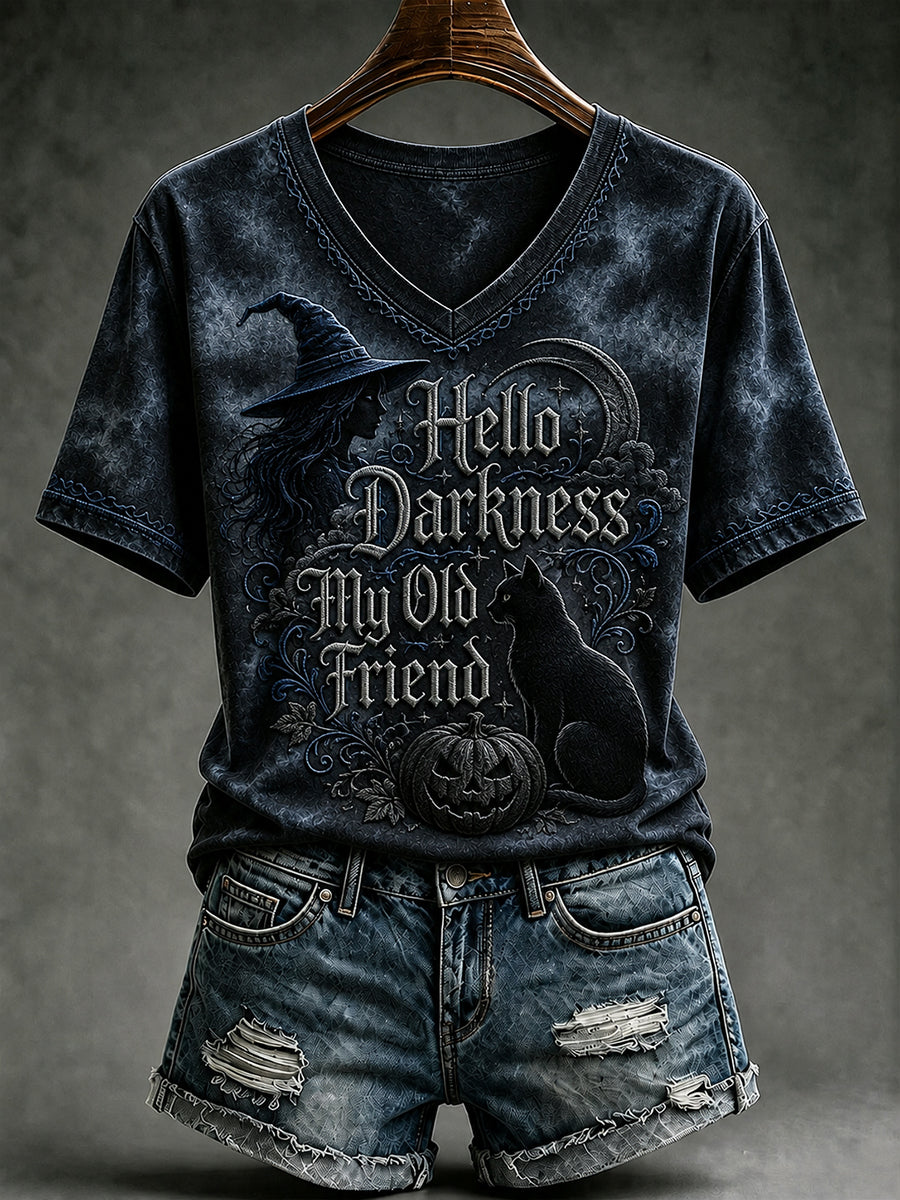 Damska koszulka Hello Darkness My Old Friend Print