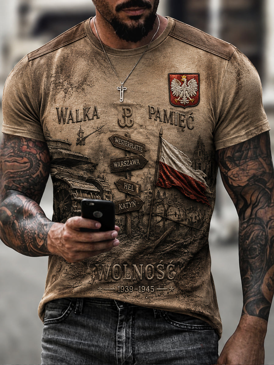 Vintage 1939 Polska pamiątkowa casual T-Shirt
