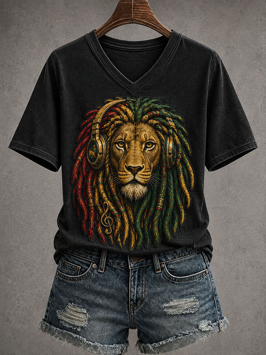 Damska koszulka inspirowana reggae