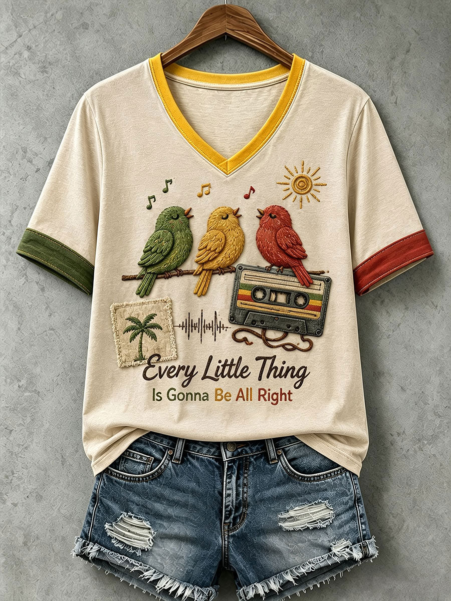 Damska każda drobna rzecz będzie w porządku T-shirt