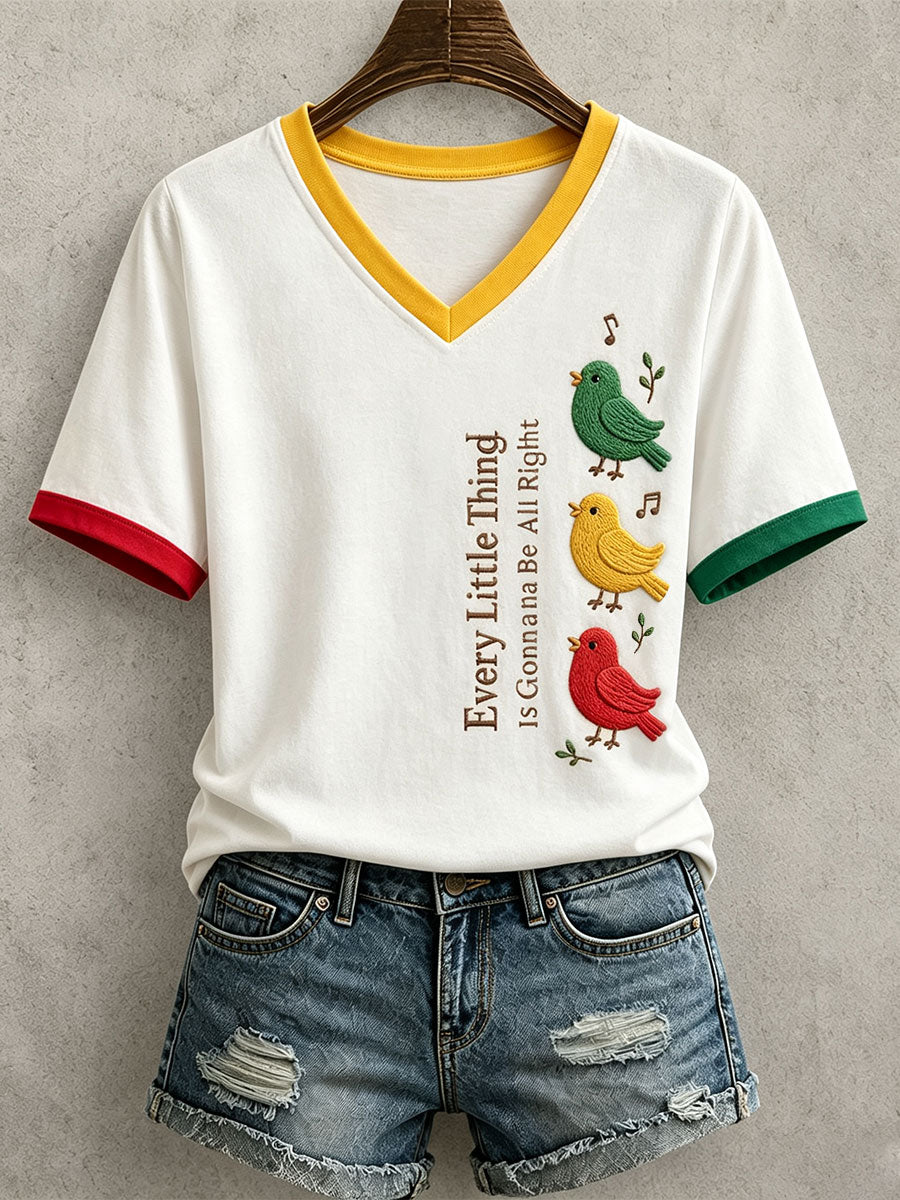 Damska każda drobna rzecz będzie w porządku T-shirt