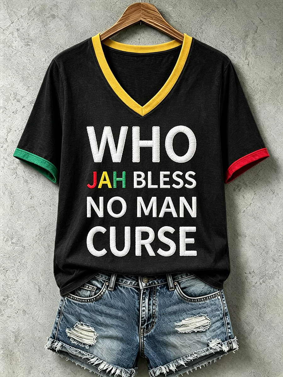 Damska koszulka Jah Bless No Man Curse