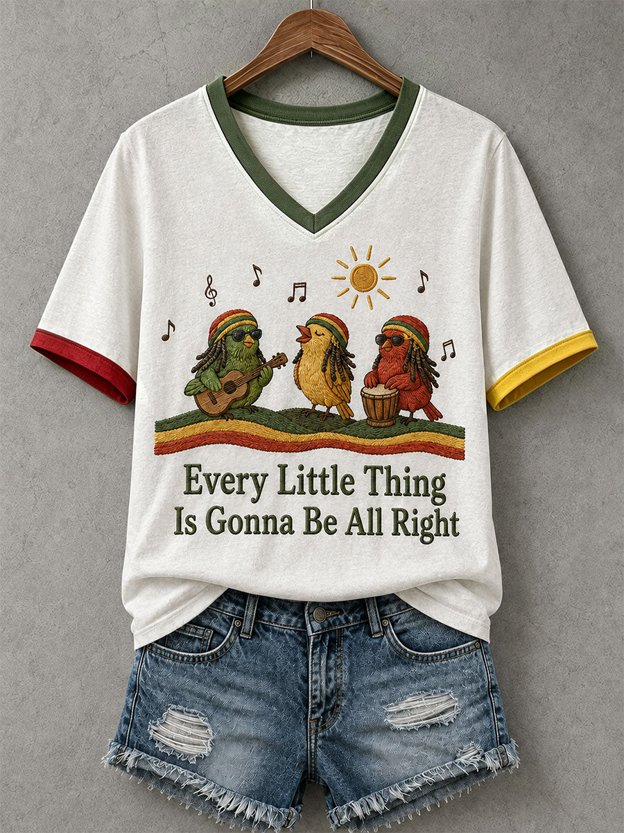 Koszulka damska z napisem „Every Little Thing Is Gonna Be All Right”