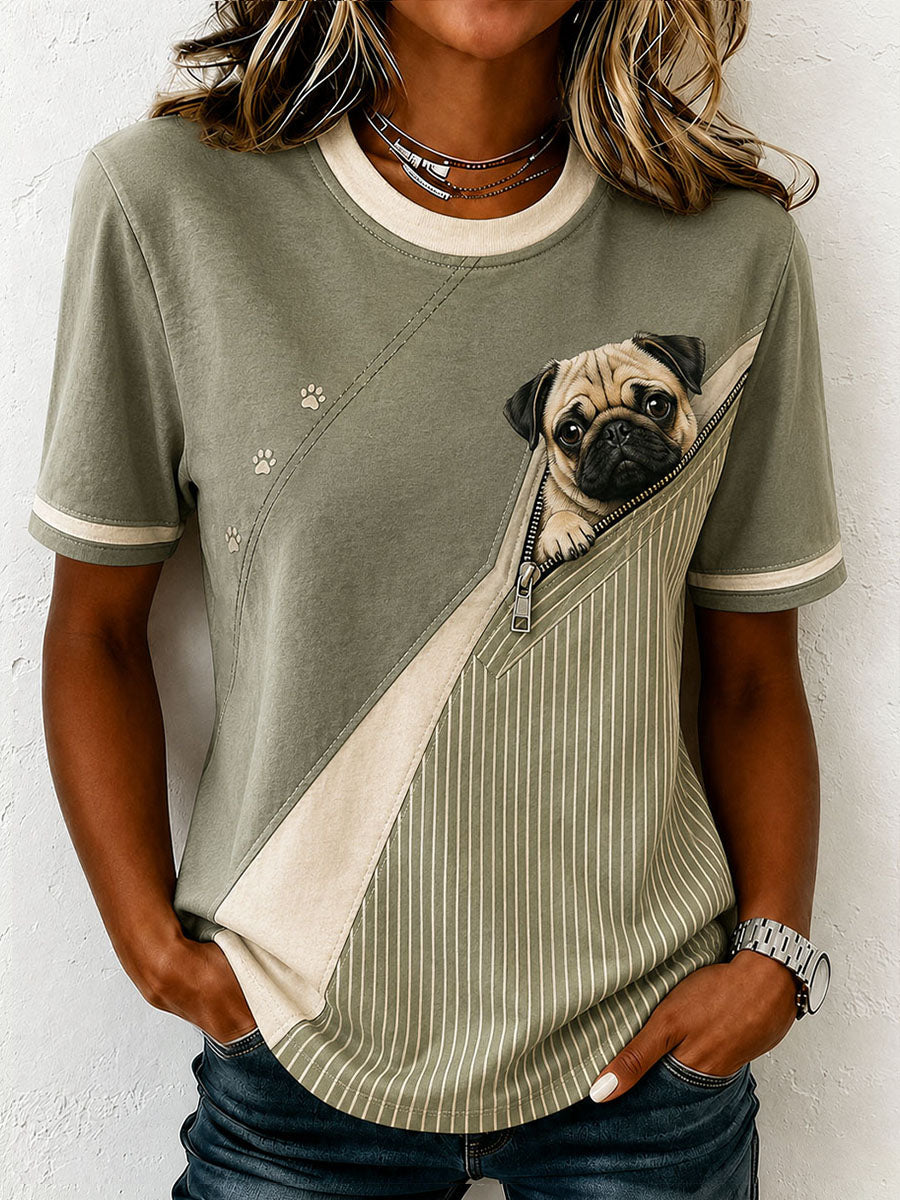 Damska koszulka Lovely Pug