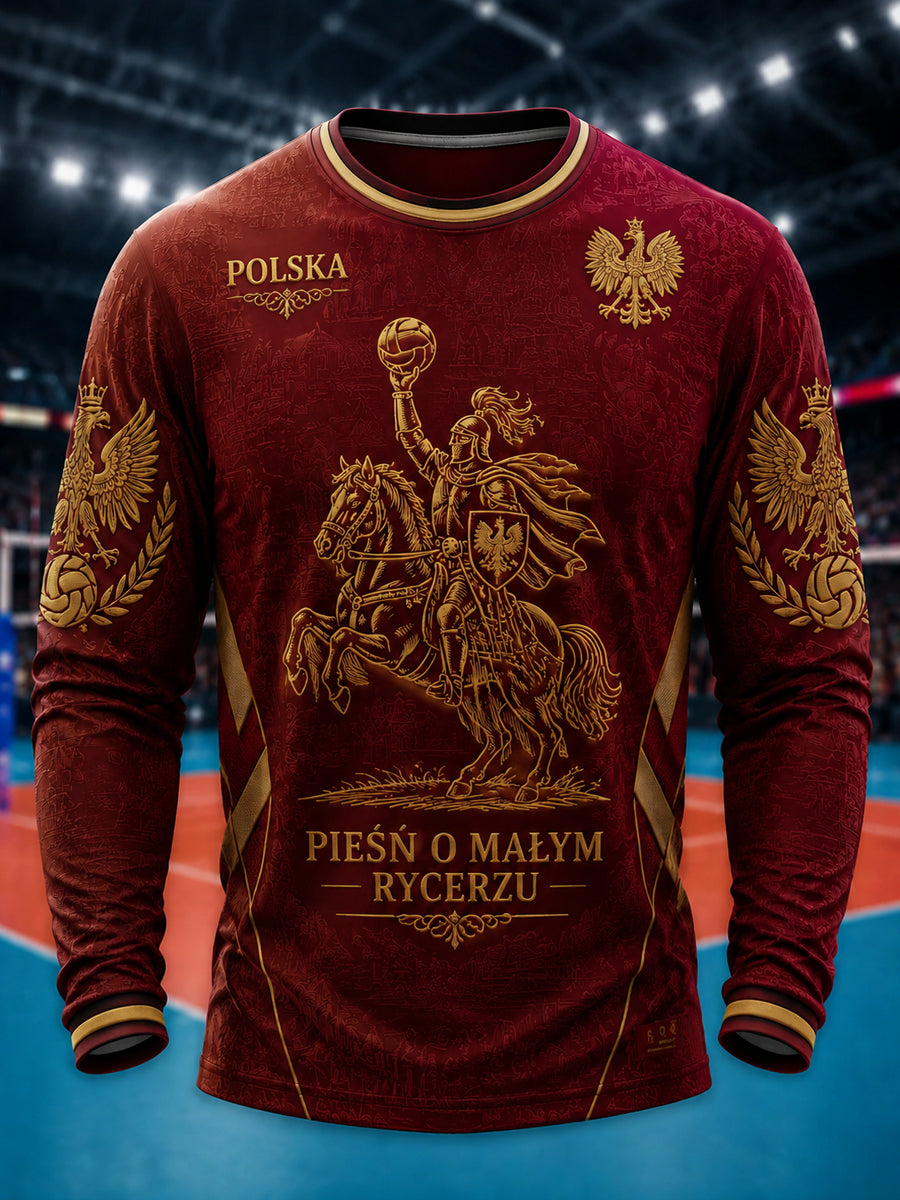 Polish Volleyball Warriors Classic Casual Koszulka z długim rękawem