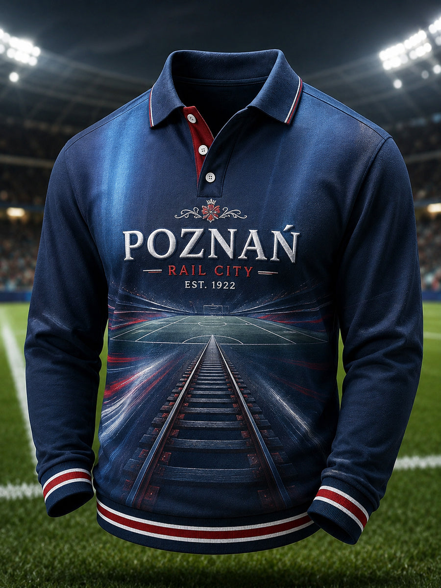 Klasyczna koszulka polo retro POZNAŃ Soccer