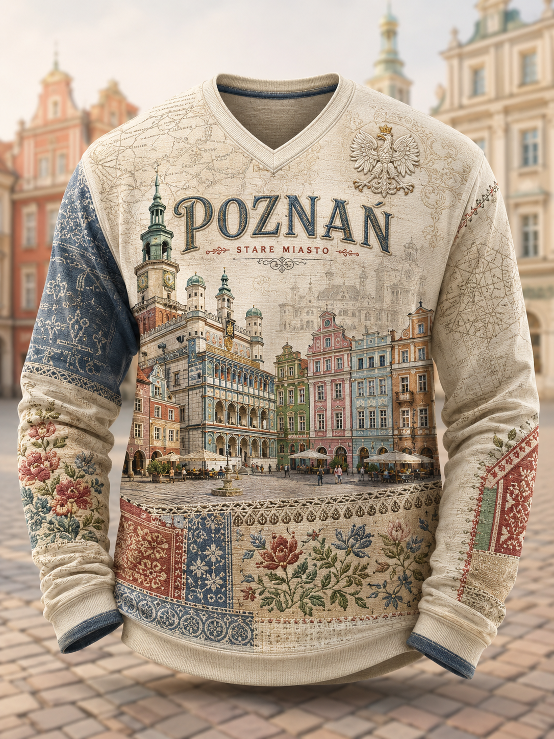 Polska koszulka męska z długim rękawem
