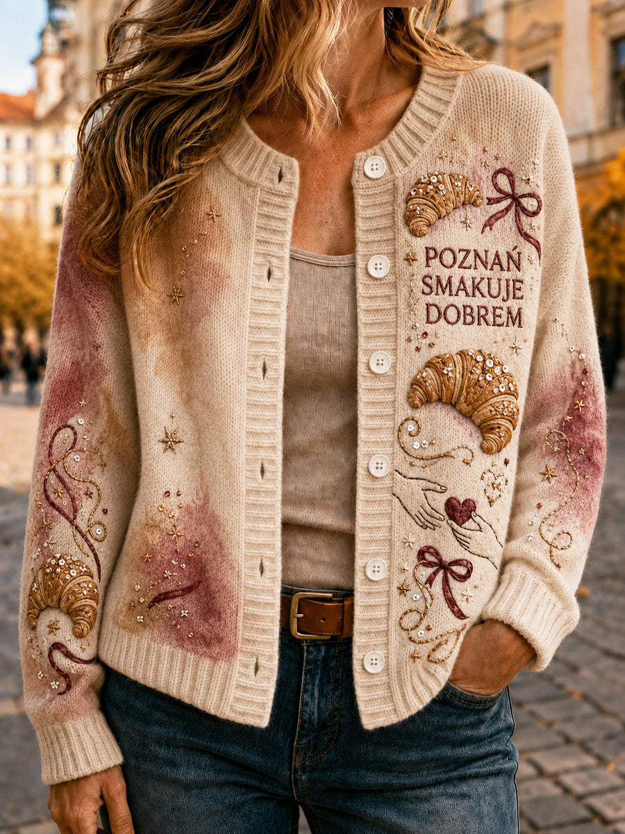 Damski codzienny kardigan do pieczenia inspirowany Dniem Świętego Marcina