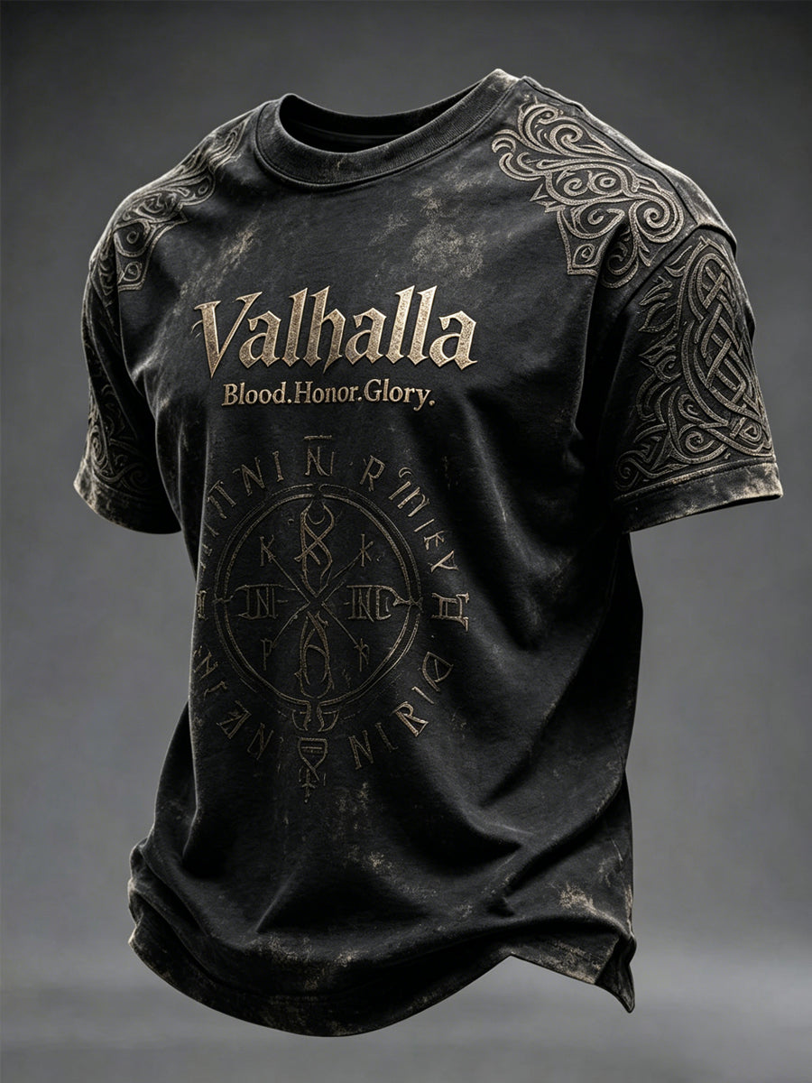 Męski T-shirt z nadrukiem Valhalla