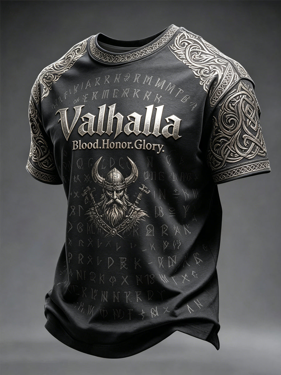 Męski T-shirt z nadrukiem Valhalla