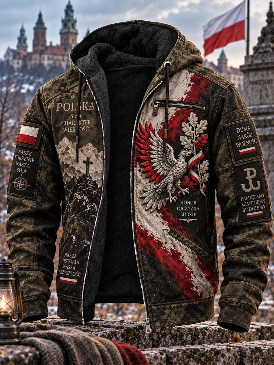 Klasyczna kurtka z grafiką na co dzień