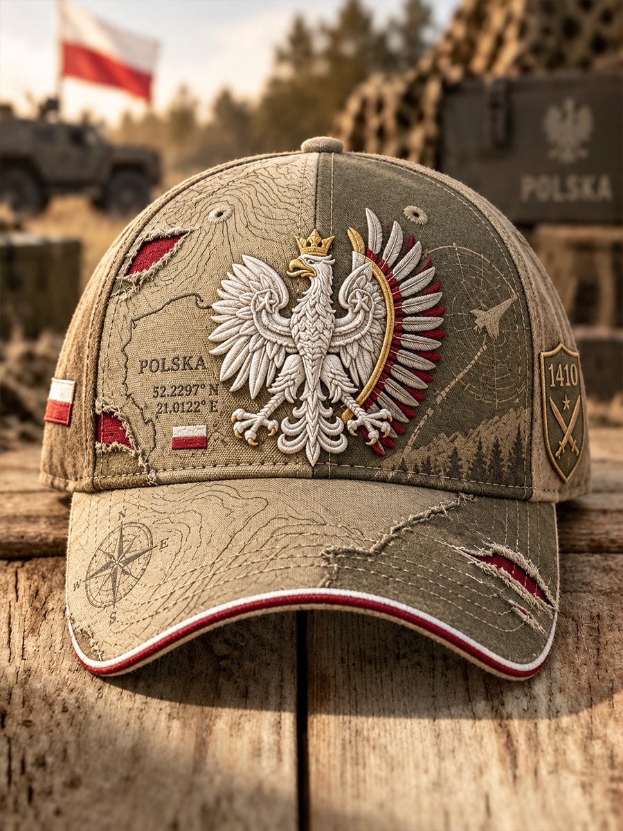Czapka unisex z motywem kultury wojskowej Polski