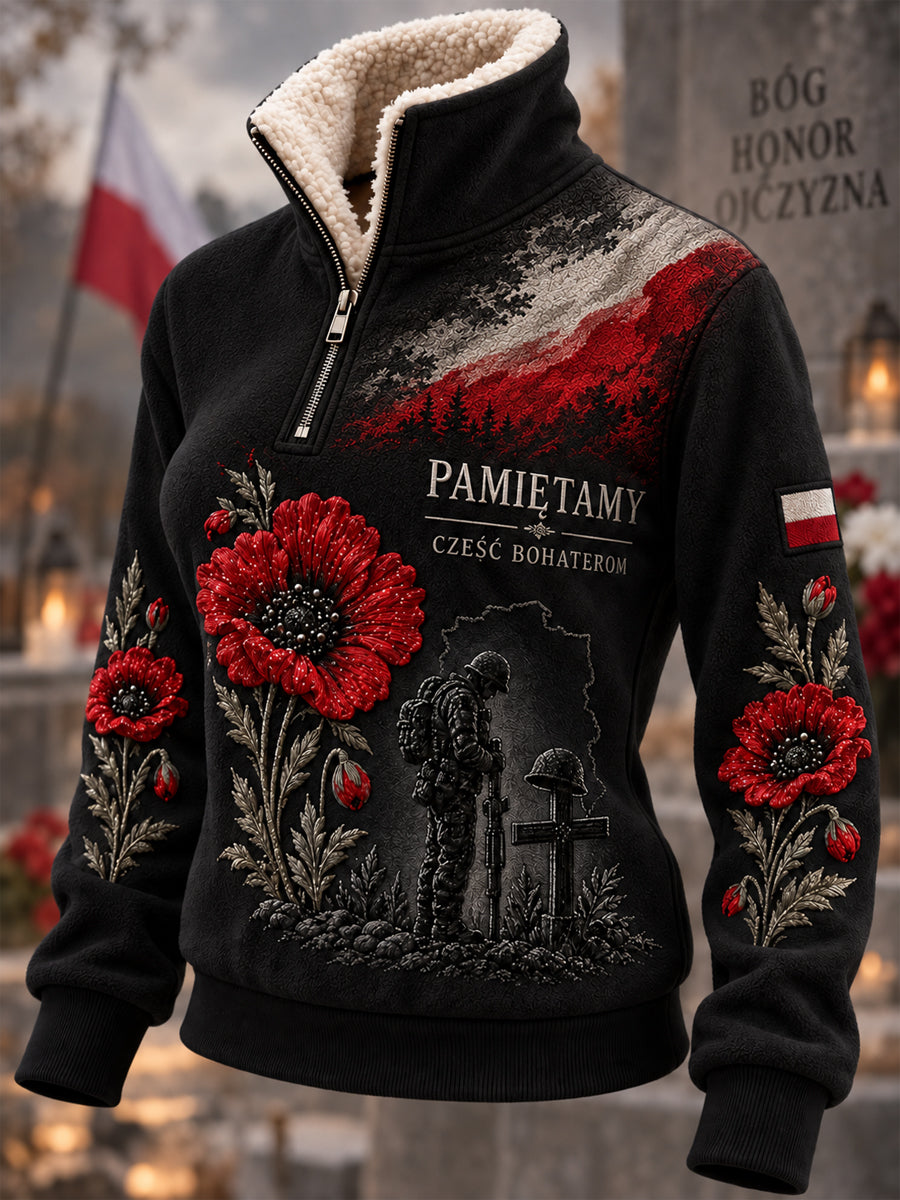 Damski Polski Pomnik Wojskowy Casual Top