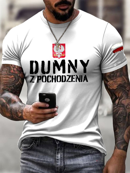 Męska koszulka Retro Patriot Pride Casual