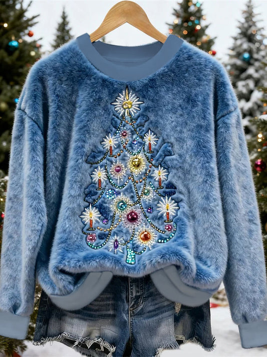 Damska choinka z nadrukiem Casual Top