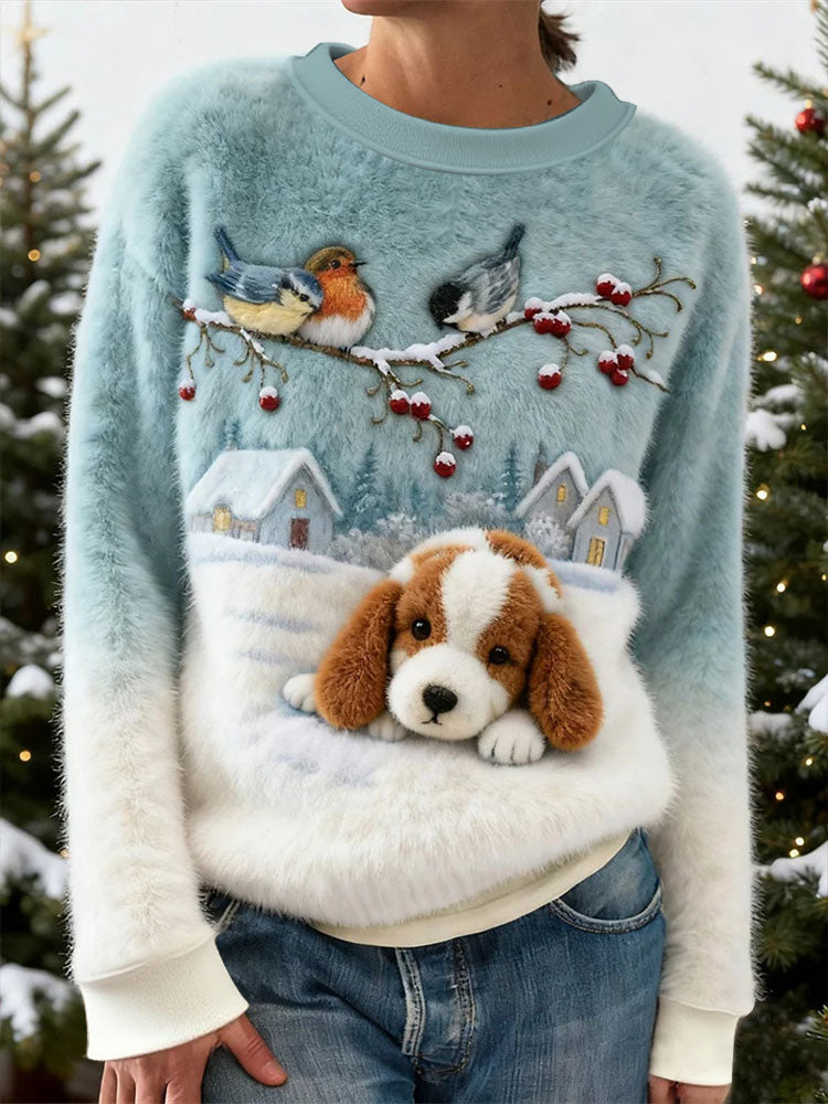 Damski top z nadrukiem dla psa