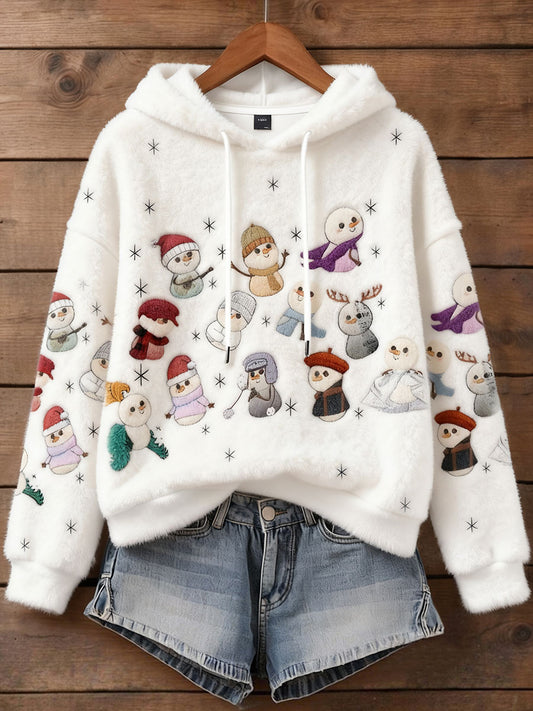 Damska świąteczna flanelowa bluza z kapturem z nadrukiem Swiftmas Music Lover