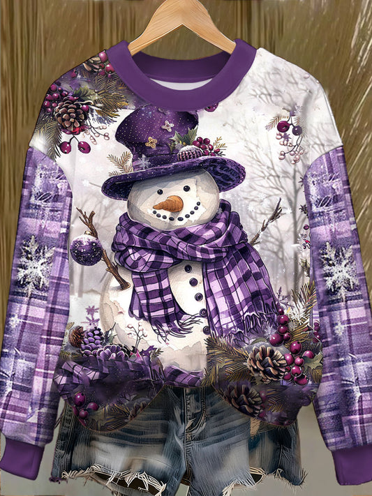 Damska fioletowa sztuka świąteczna bluza z nadrukiem na chorobę Alzheimera