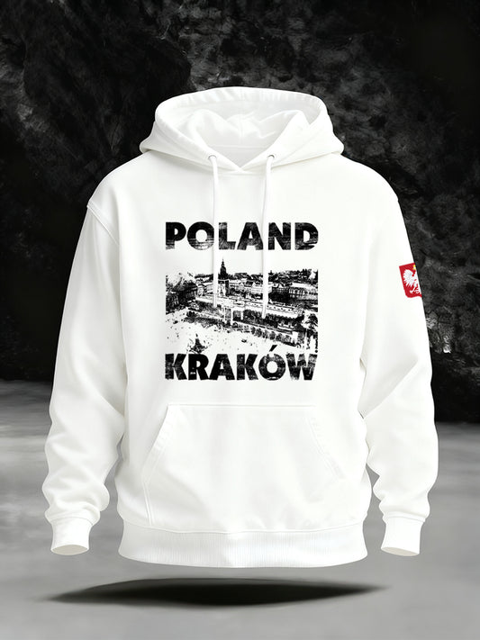 Męska bluza z kapturem w stylu vintage na co dzień