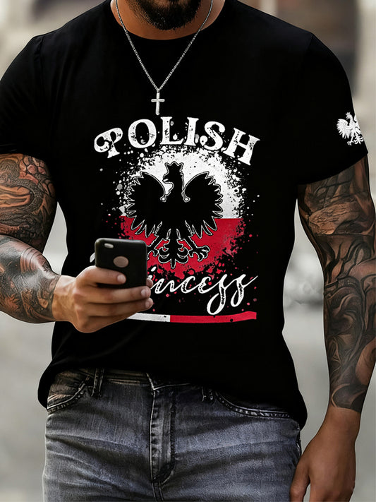 Męska moda w stylu vintage Casual Crew Neck z krótkim rękawem