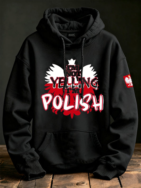 Męska moda vintage Casual Bluza z kapturem