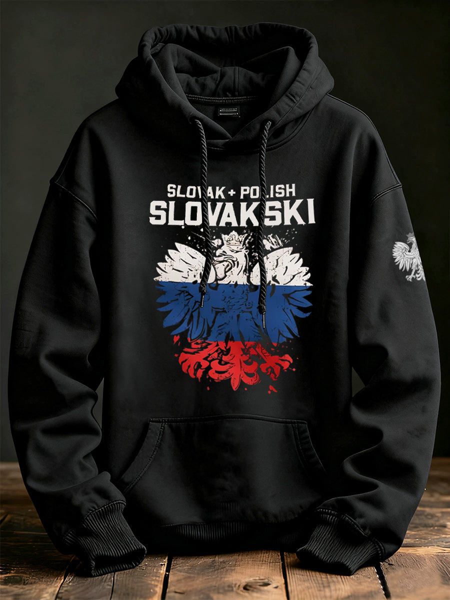 Męska moda vintage Casual Bluza z kapturem