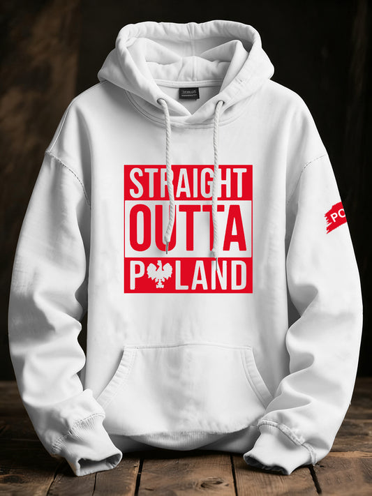 Męska moda vintage Casual Bluza z kapturem