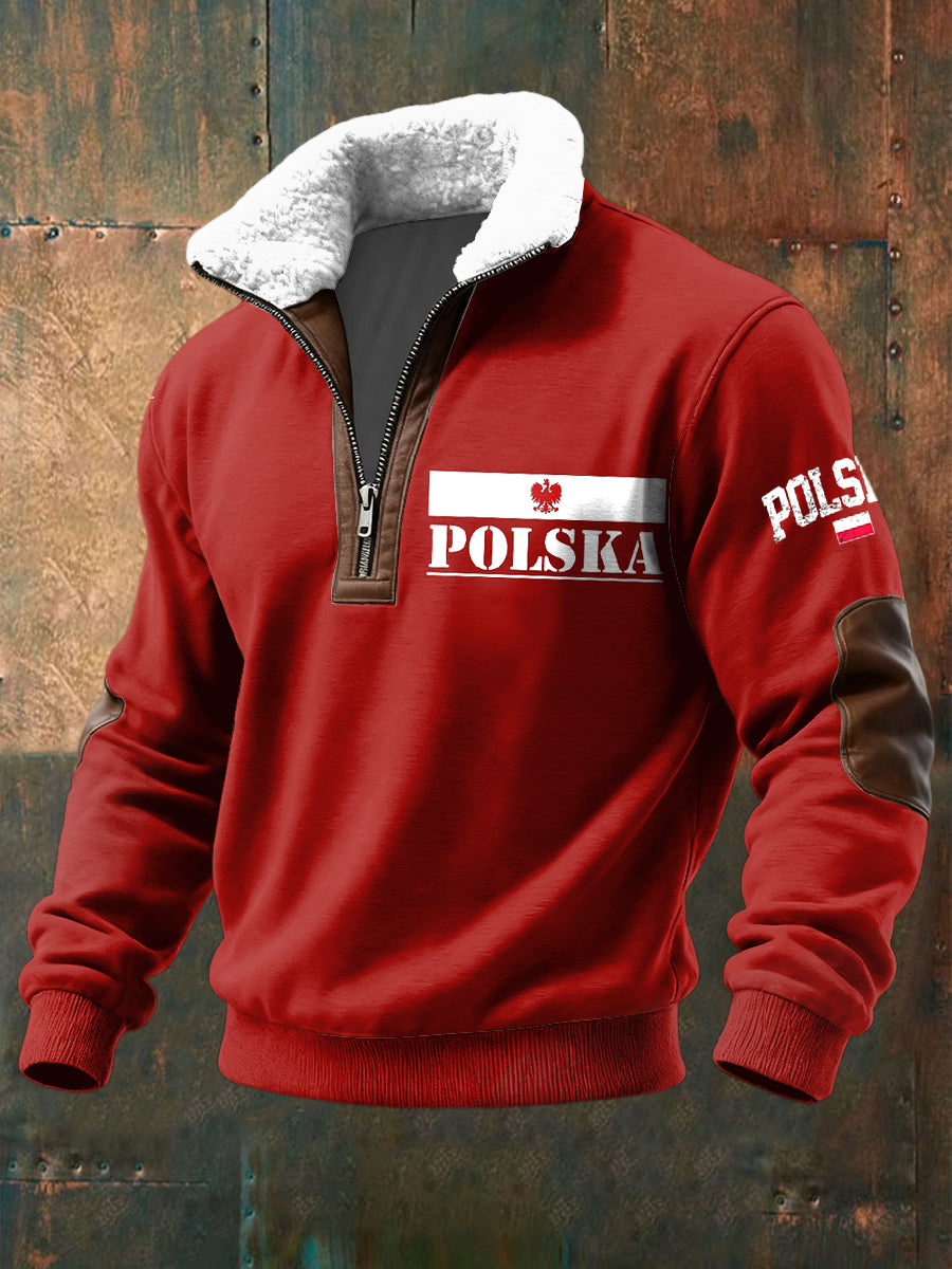 Retro polski pulower z Lambswool Patriot
