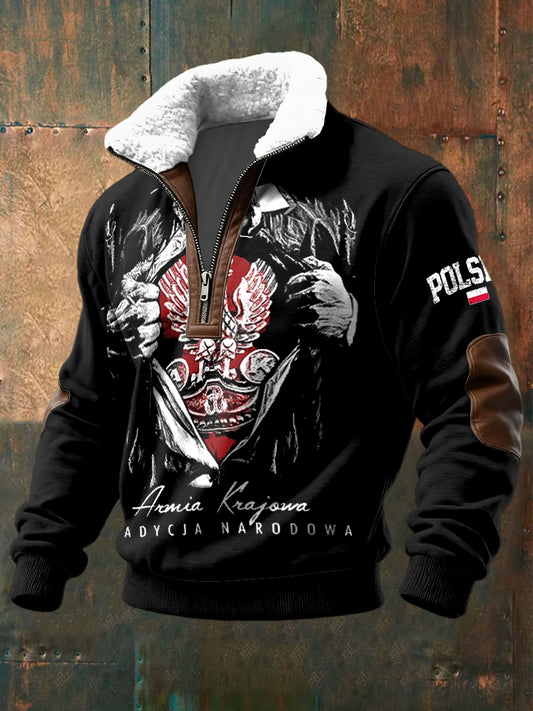 Herb Lambswool Pullover Retro polska gwardia domowa