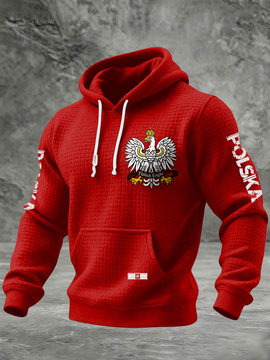 Retro Polski Orzeł Patriot Casual Bluza z kapturem