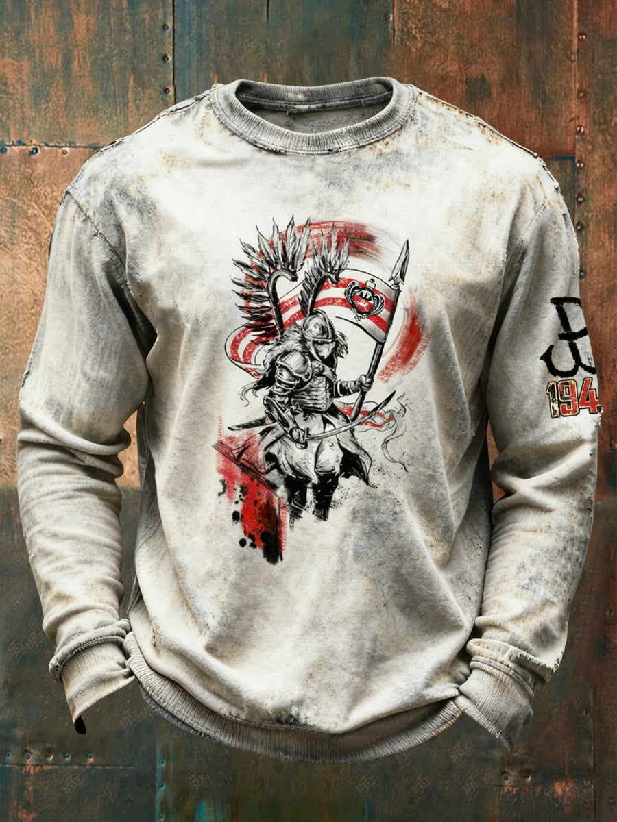 Retro polska bluza husar casual Crewneck