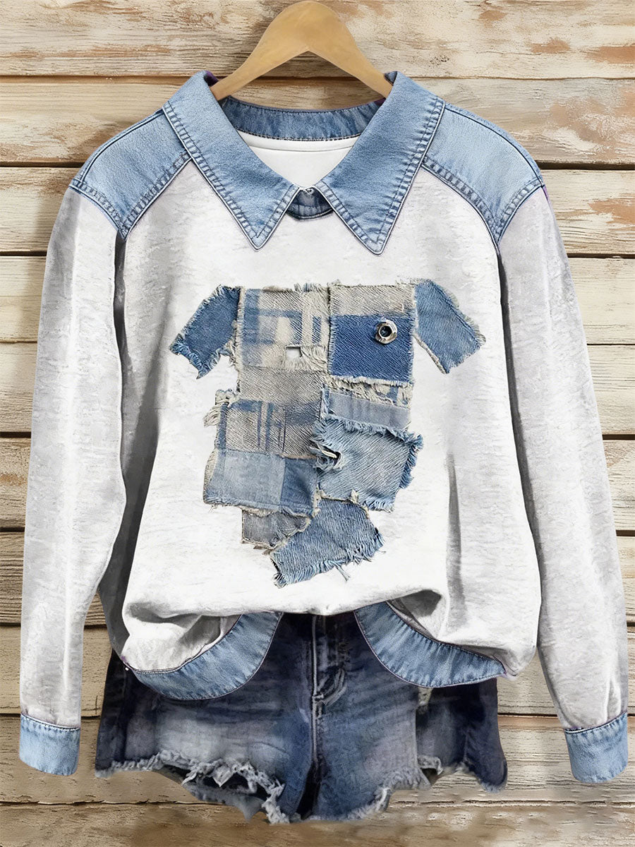 Damski top z nadrukiem artystycznym dla psów