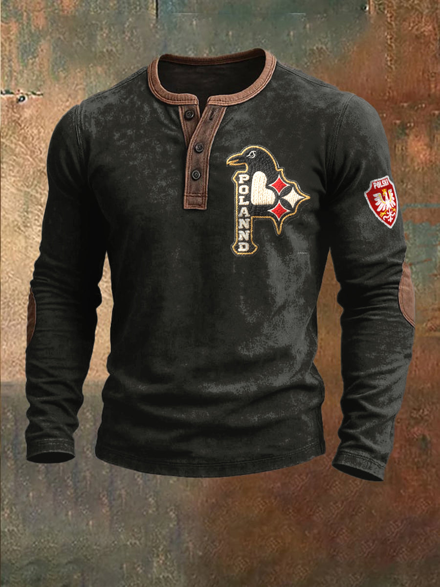 Męska bluza z nadrukiem „ P ”w stylu początkowym