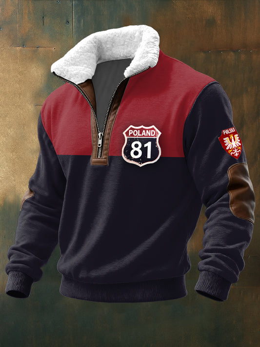 Męska bluza w stylu vintage z polskim numerem 81