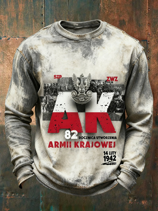 Pamiątkowa bluza Crewneck Retro Polskiej Armii Ojczyzny