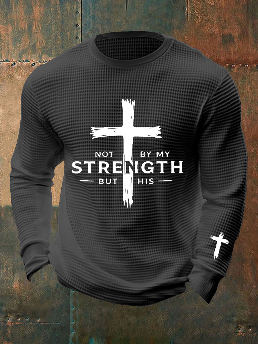 Męska koszulka nie z mojej siły, ale z waflowym nadrukiem